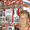 Click for larger image. Quilt display at Governor General's War Brides' Tea, June 30, 2005. 