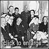 Click image for larger view. Kay Ruddick appears in a group photograph with Prime Minister MacKenzie King on board the Queen Mary, August 26, 1946. Photo courtesy Kay Ruddick. 