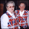 Click image for larger view of entire group. Johan Dewitt and Joan Coates of the Fredericton War Brides Singing Group. Photo courtesy Johan Dewitt, 2000. 